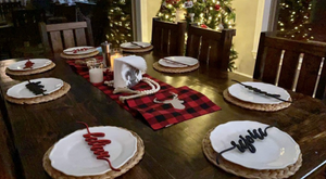 Wooden Place Card Table Words