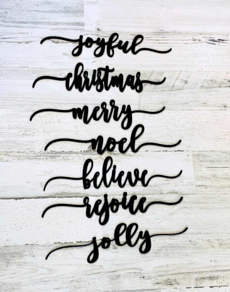 Wooden Place Card Table Words