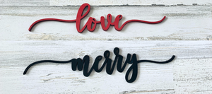 Wooden Place Card Table Words