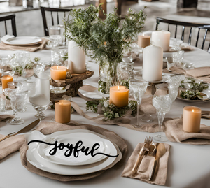 Wooden Place Card Table Words