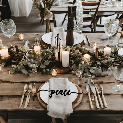 Wooden Place Decor Words