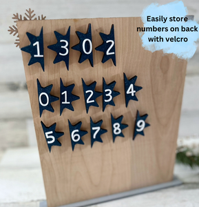 Snowflake Christmas Countdown Sign