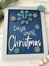 Load image into Gallery viewer, Snowflake Christmas Countdown Sign
