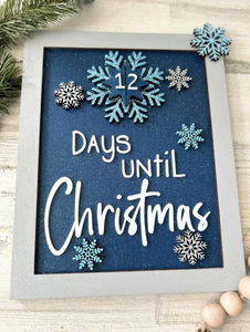 Snowflake Christmas Countdown Sign