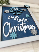 Load image into Gallery viewer, Snowflake Christmas Countdown Sign
