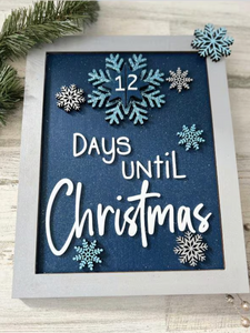 Snowflake Christmas Countdown Sign