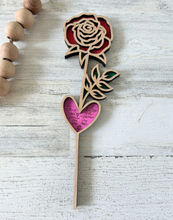 Load image into Gallery viewer, Personalized Wooden Rose
