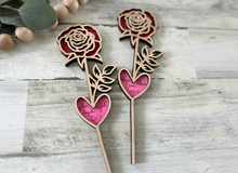 Load image into Gallery viewer, Personalized Wooden Rose
