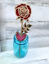 Load image into Gallery viewer, Personalized Wooden Rose
