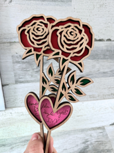 Load image into Gallery viewer, Personalized Wooden Rose
