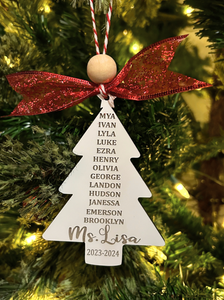 Teacher Tree Ornament