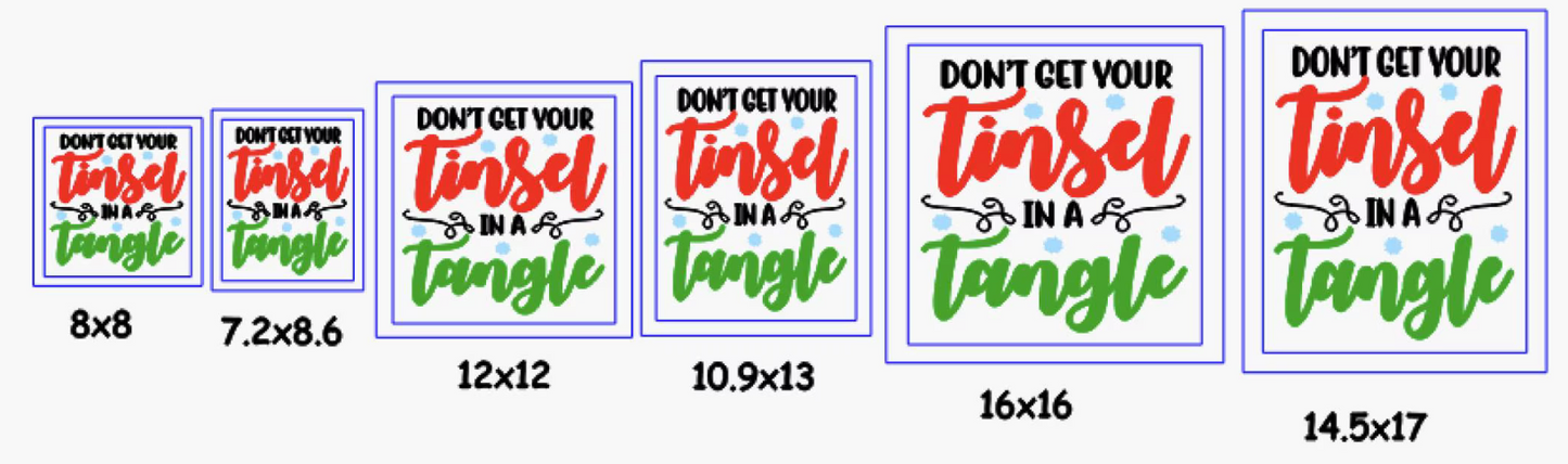 Don't Get Your Tinsel in a Tangle Sign