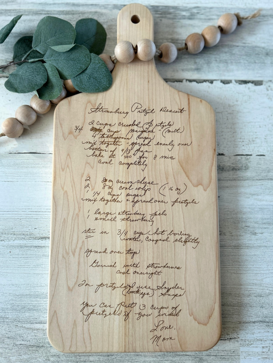 Custom Engraved Recipe Board