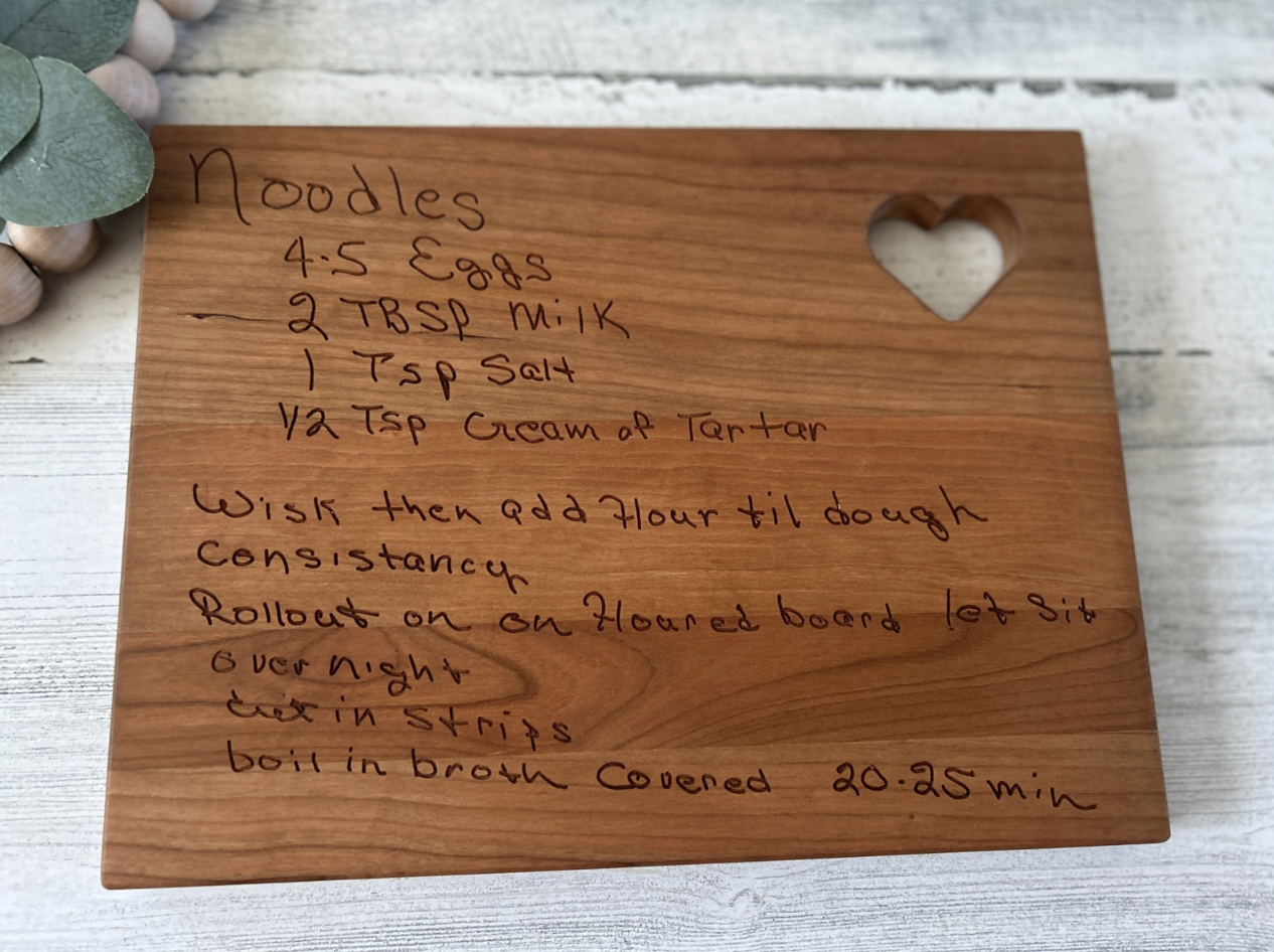 Custom Engraved Recipe Board