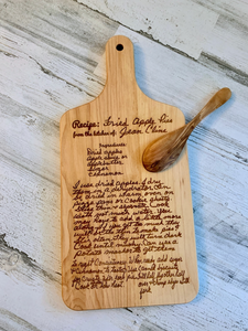 Custom Engraved Recipe Board