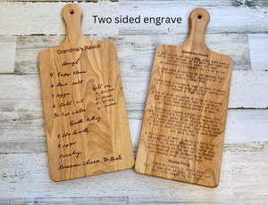 Custom Engraved Recipe Board