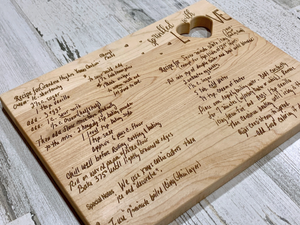 Custom Engraved Recipe Board