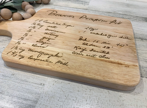 Custom Engraved Recipe Board