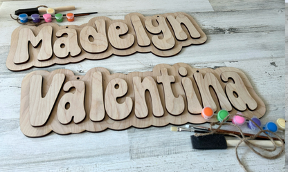 Personalized Kids DIY Name Sign Paint Kit