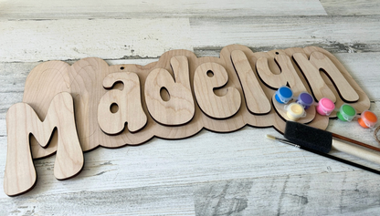 Personalized Kids DIY Name Sign Paint Kit