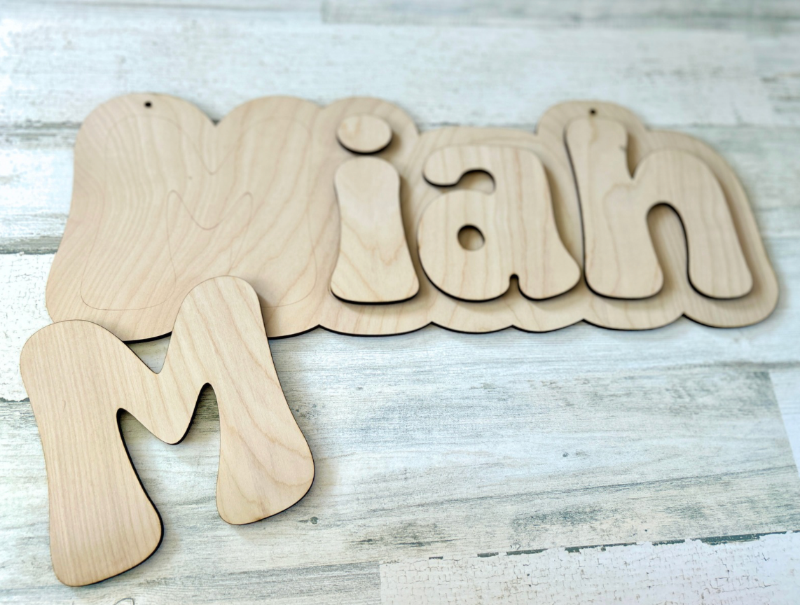 Personalized Kids DIY Name Sign Paint Kit