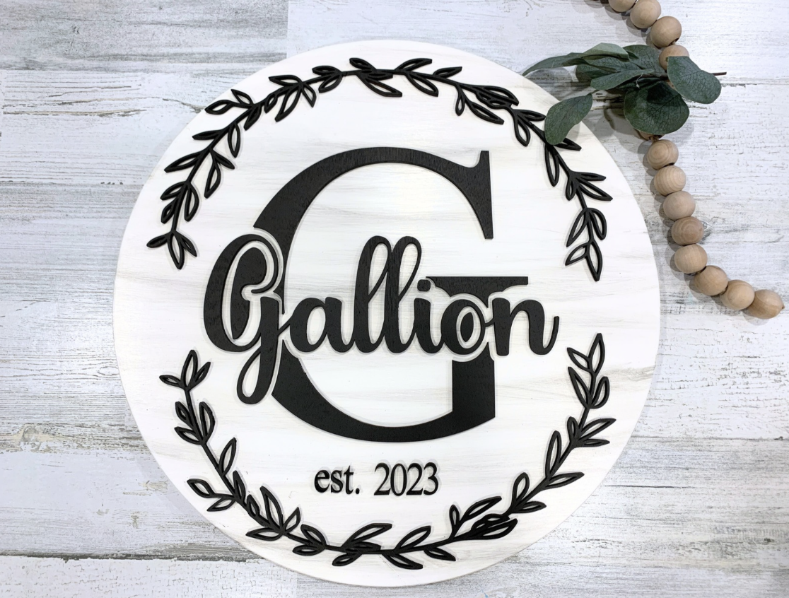 Personalized Family Name Sign