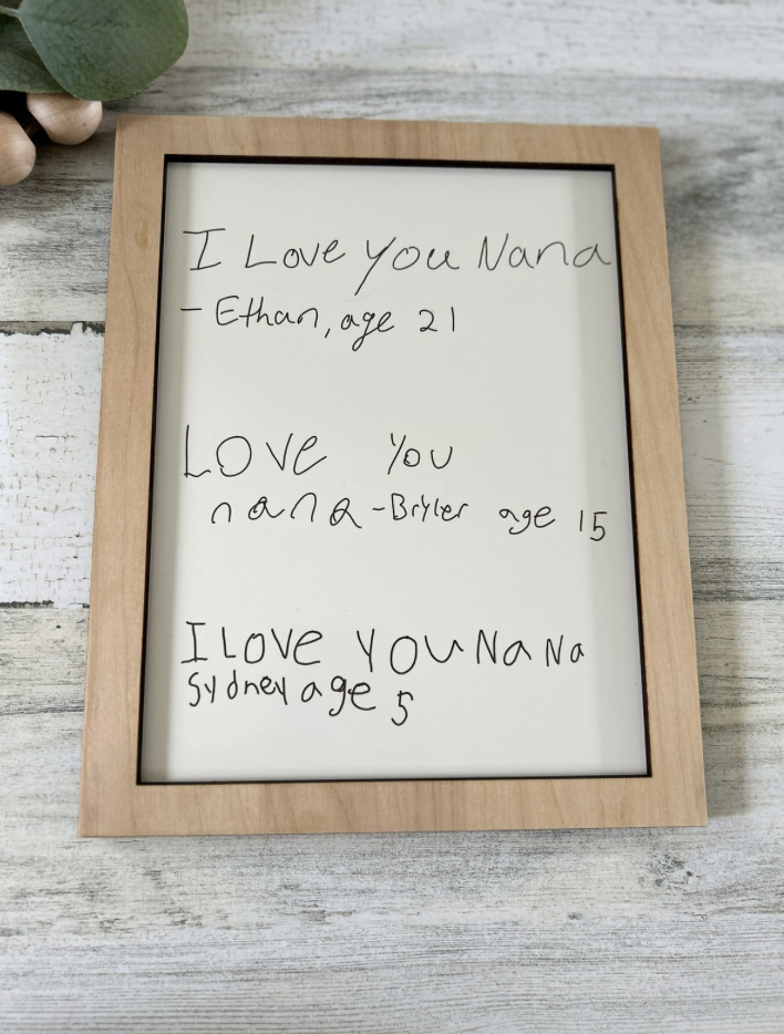 Custom Handwriting Framed Sign