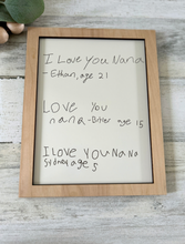 Load image into Gallery viewer, Custom Handwriting Framed Sign
