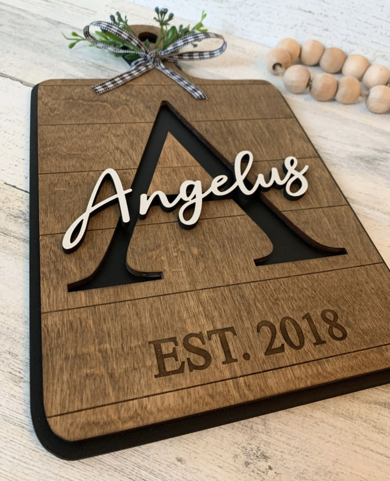 Personalized Farmhouse Name Sign