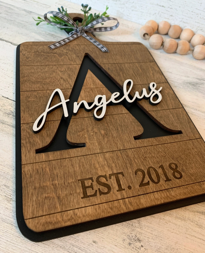 Personalized Family Name Farmhouse Sign