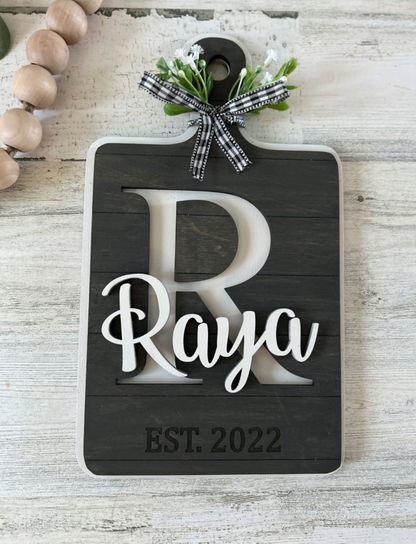 Personalized Family Name Farmhouse Sign