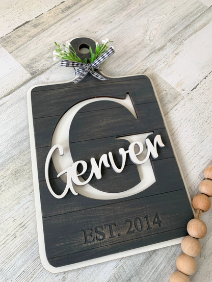Personalized Family Name Farmhouse Sign