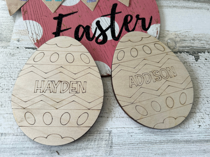 Personalized DIY Wooden Easter Egg for Kids