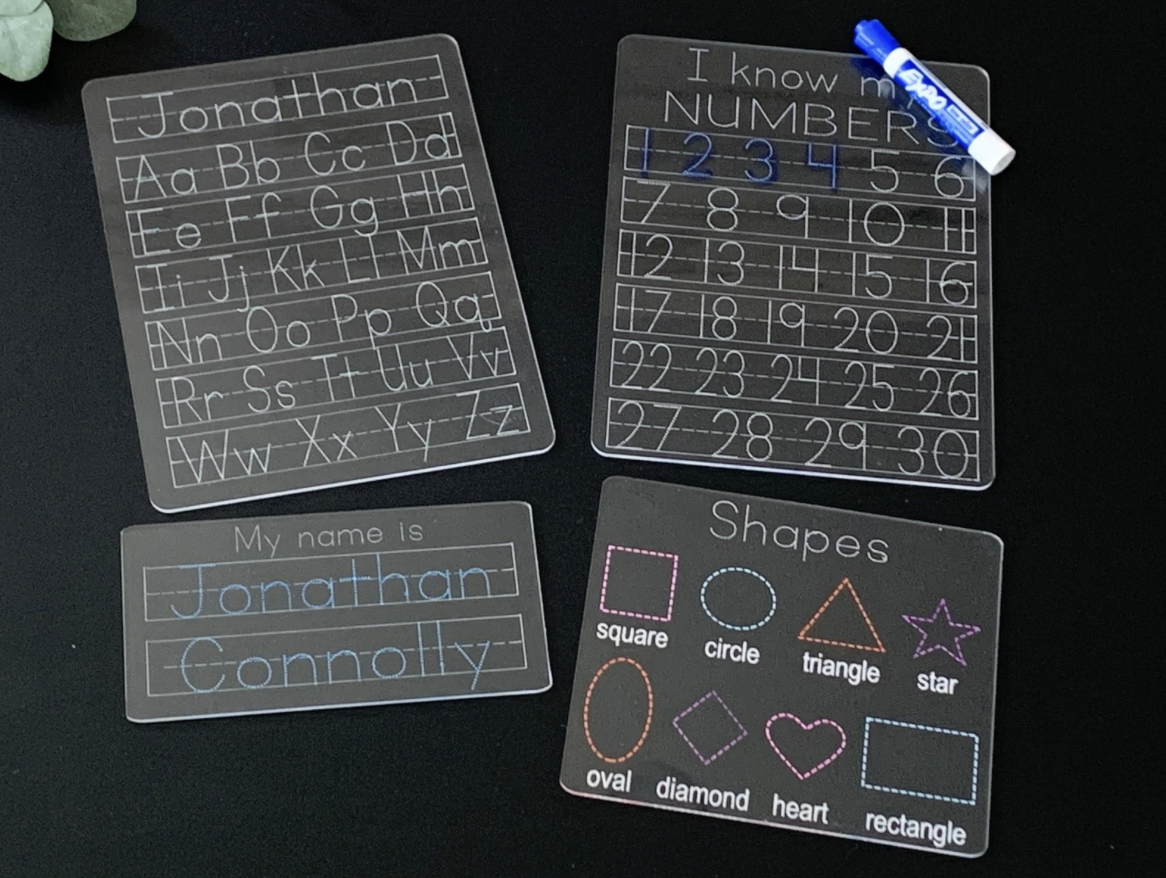 Kids Learning Acrylic Dry Erase Tracing Boards