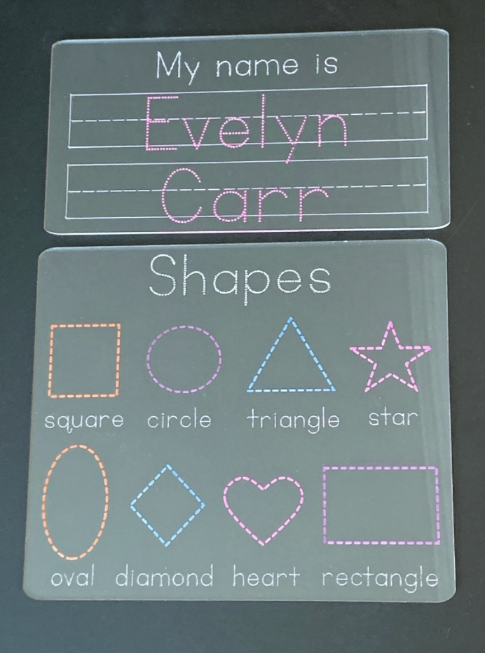 Kids Learning Acrylic Dry Erase Tracing Boards