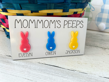 Personalized Easter Peeps Family Magnet