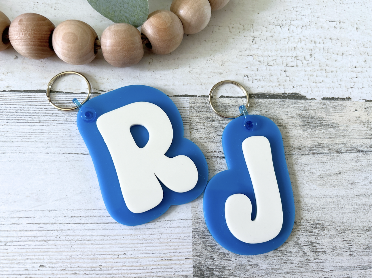 Personalized Initial Acrylic Keychain