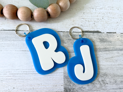 Personalized Initial Acrylic Keychain