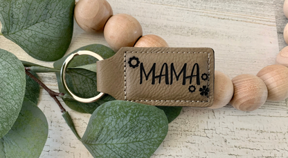 Custom Engraved Leather Keychain