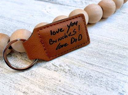 Custom Engraved Leather Keychain