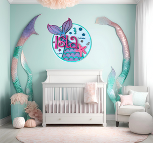 Personalized Mermaid Nursery Sign