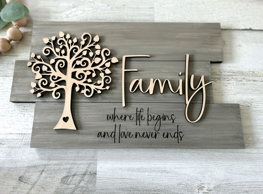 Rustic Family Sign