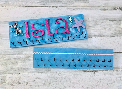 Personalized Mermaid Bow & Headband Holder