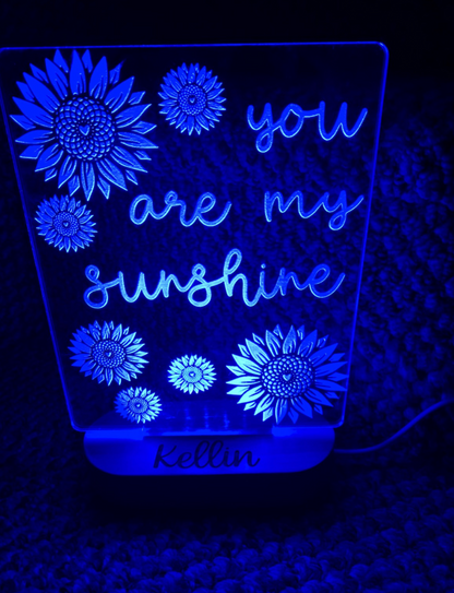 You Are My Sunshine Personalized Night Light