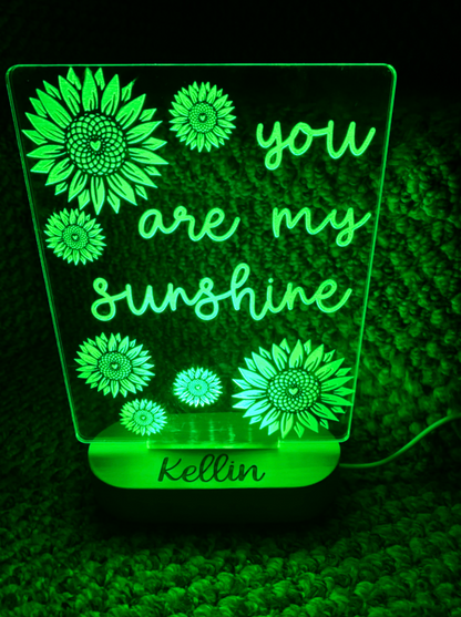 You Are My Sunshine Personalized Night Light