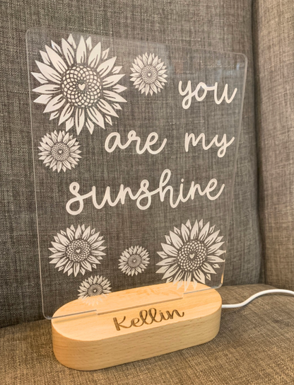 You Are My Sunshine Personalized Night Light