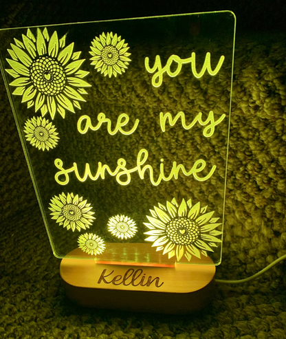 You Are My Sunshine Personalized Night Light