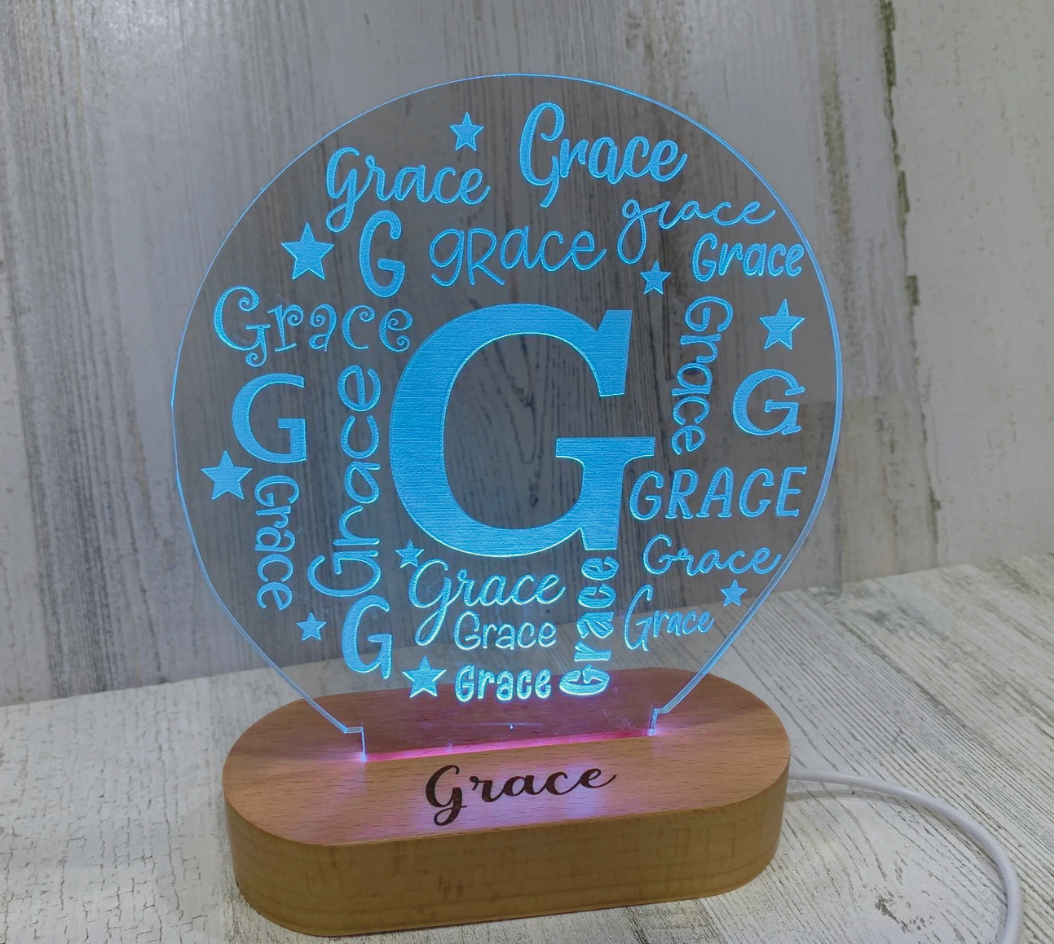 Personalized Name Color Changing Night Light