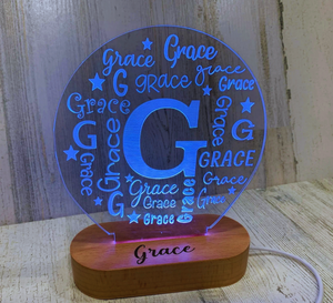 Personalized Name Color Changing Night Light