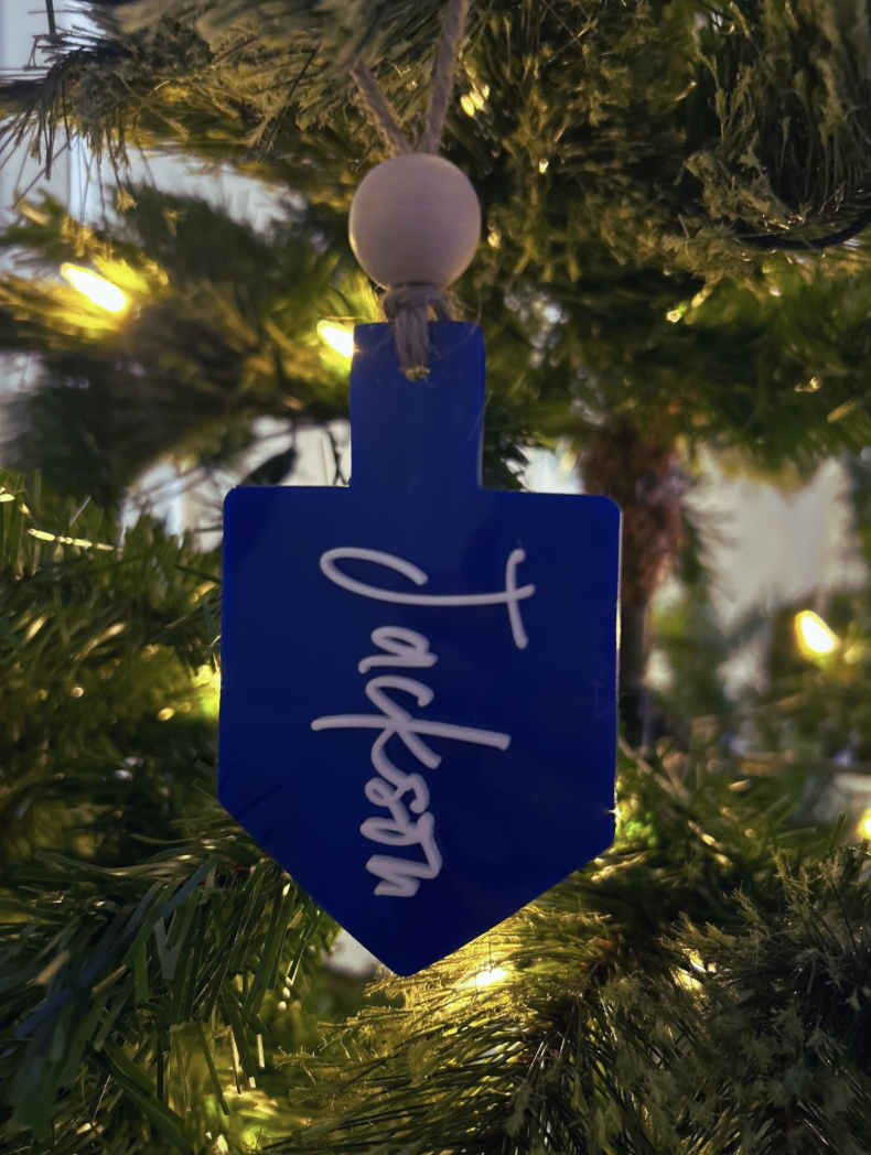 Hanukkah Name Tag/ Ornament